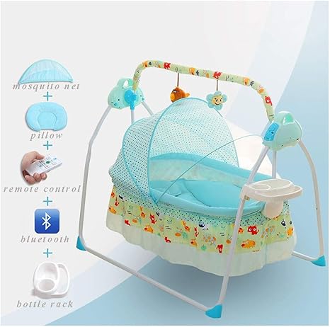 Amazon Co Jp 旅行ベビーベッド 赤ちゃんゆりかご クレードル 電動 ブランコベビーベッド新生児睡眠揺籃 揺れるベビーバスケットベビーラック おひるねロッキングベビーラック おひるねロッキングバウンサー ベビー 電動スイング スマート 音楽 振動ボックス 持ち運びし
