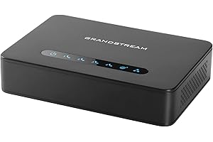 Grandstream GS-HT814 4 Port Ata with 4 Fxs Ports and Gigabit NAT Router Voip Phone and Device, Black