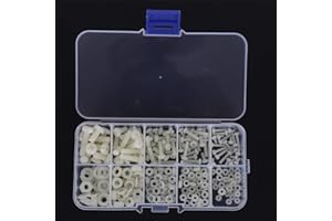 Nylon Screws, High Tenacity Nylon Screws Assortment Kit, 270 Pieces, Convenient to Fasten for Hardware (White 270pcs Nylon Sc