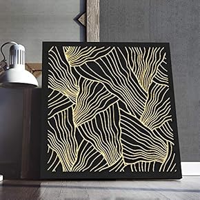 Made With Love Majestic Object of Art Gold Abstract Painting Artwork for Home Framed