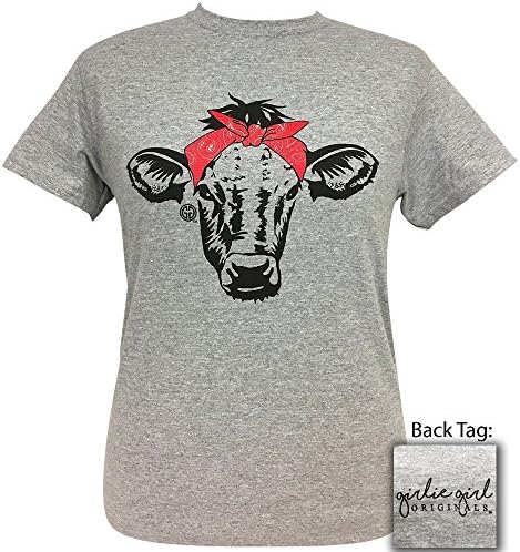 Paisley Bandana Cow Sport Grey Short Sleeve Tee