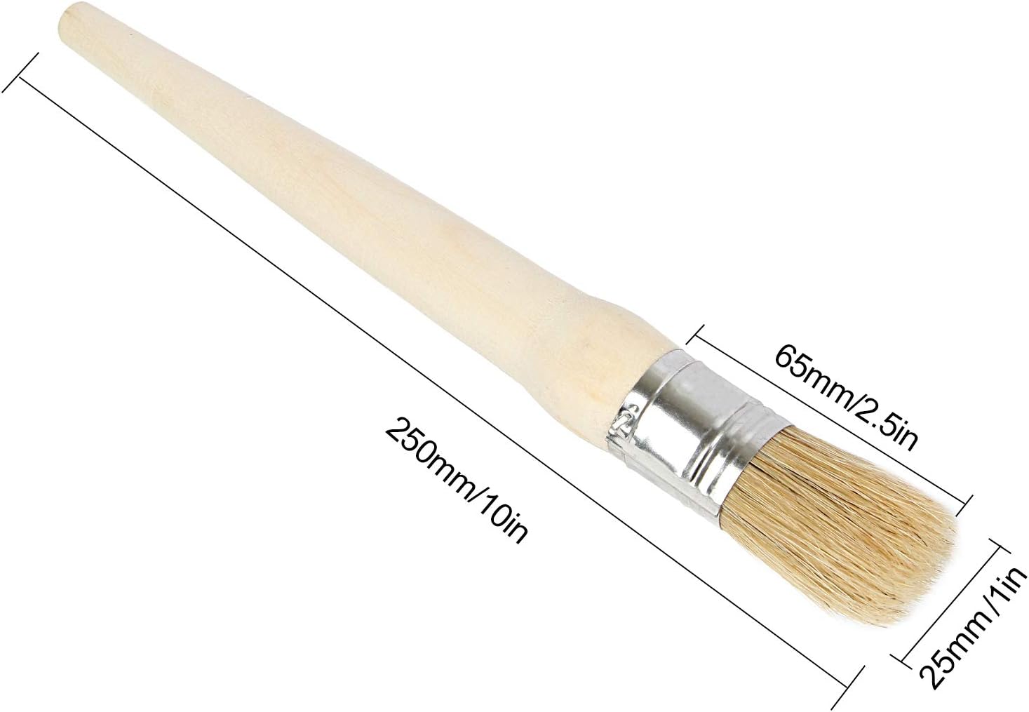 AHUNTTER 4 Pack 25mm Furniture Paint Brushes for Chalk Paint 1″ Natural