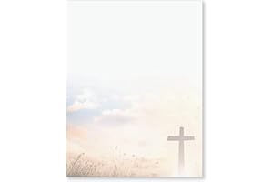 JBH CREATIONS Religious Stationery with Cross - Pack of 48