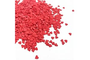 Sprinkle Deco Valentine Jumbo Red Heart Shapes 120g/ 4.2oz Sprinkles for Cakes and Cupcakes Food Decoration (Big)