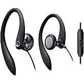 PHILIPS Over The Ear Sport Earbuds with Mic, Earphones for Sports, Running and Gym
