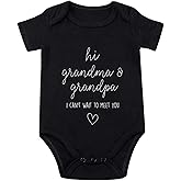 SproutJoy Hi Grandma & Grandpa Bodysuit for Baby Pregnancy Announcement You're Going to be Grandparents