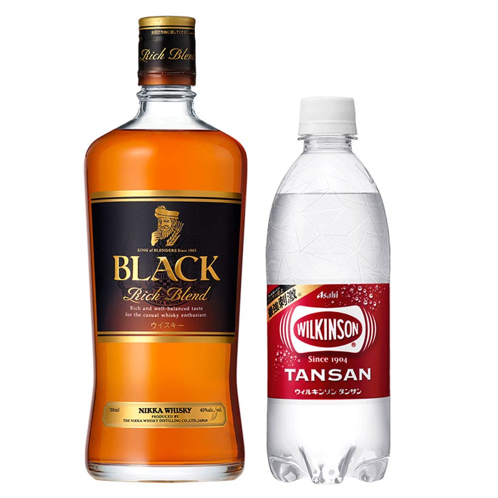 【セット買い】アサヒ飲料 ウィルキンソン タンサン 炭酸水 500ml×24本 + ブラックニッカ リッチブレンド [ ウイスキー 日本 700ml ]