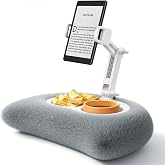 Lamicall Kindle Holder Tablet Pillow Stand Extendable Arm iPad Soft Pad | 360&deg; Adjustable Arm, Lap Soft Washable Pad, Snack Bowl, Kindle Accessories Reading in Bed for 4.7-13" iPad Pro Mini Air Fire