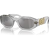 Versace Man Sunglasses Black Frame, Dark Grey Lenses, 53MM
