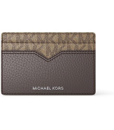 Amazon.com: Michael Kors Hudson Tall Card Case, Black Pebbled