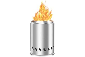 RADD KEEP Tabletop Fire Pit - Smokeless Firepit Mini Fire Pit Stove Bonfire Table Top Firepit Outdoor Solo Portable FirePit with Carry Bag Pellet Stove