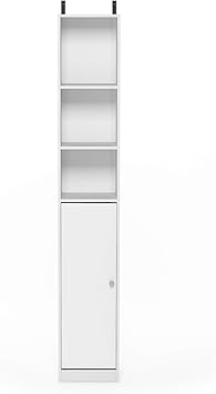 Amazon Com Furinno Indo Slim Door Bath Cabinet White Furniture Decor