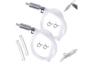 LINTSING 2 PCS Brake Bleeder Hose,Motorcycle Brake Bleeder Kit, One Way Check Valve Tube Bleeding Tool Kit for Hydraulic System Bleeding for Car Motorcyle Clutch,Soft Tube with Metal Clips