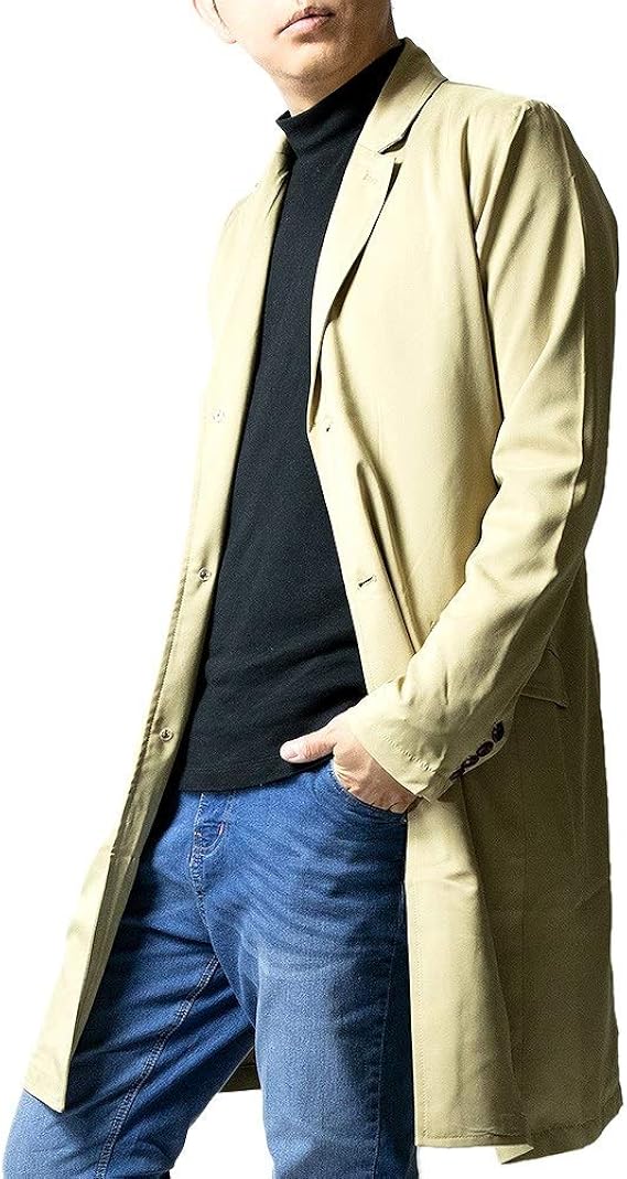 Amazon ジェネレス 撥水チェスターコート メンズ 3l8622 M 54 ベージュ コート ジャケット 通販