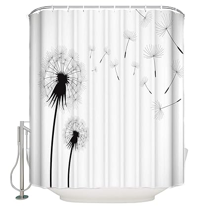 Amazon Com Shower Curtain Beautiful Abstract Flying Dandelion