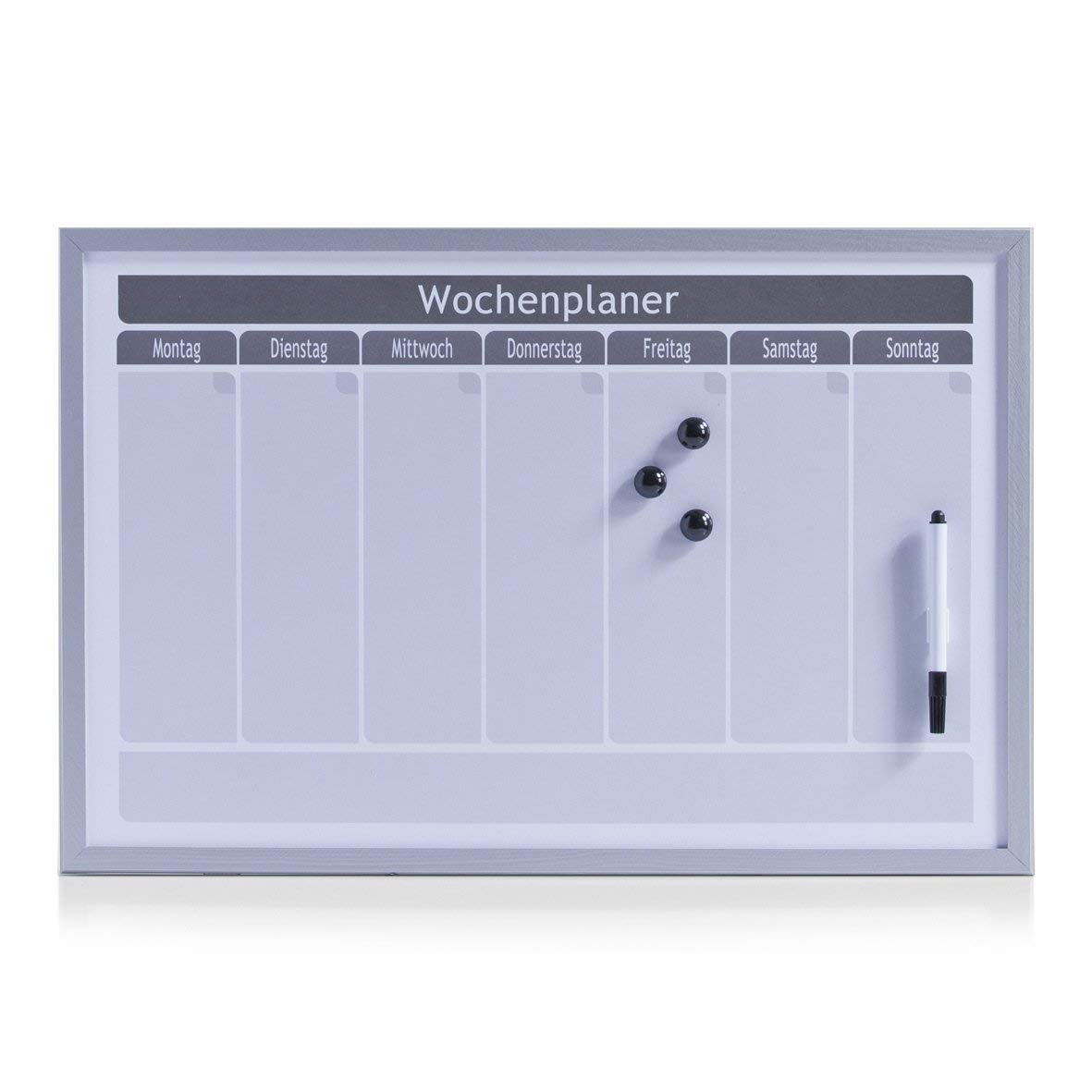 Zeller 11515 Weekly Planner / 60 x 40 Aluminium Grey