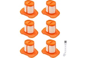 ALIDDLE 6 Pack HHVKF10 Replacement Filters Fit for Black and Decker Handheld Vacuum Filter Models HHVK HHVK320J HHVK320J10 HHVK320JZ01 HHVK515J HHVK515JP HHVK515JP07 HHVK515J00FF HHVK415B01