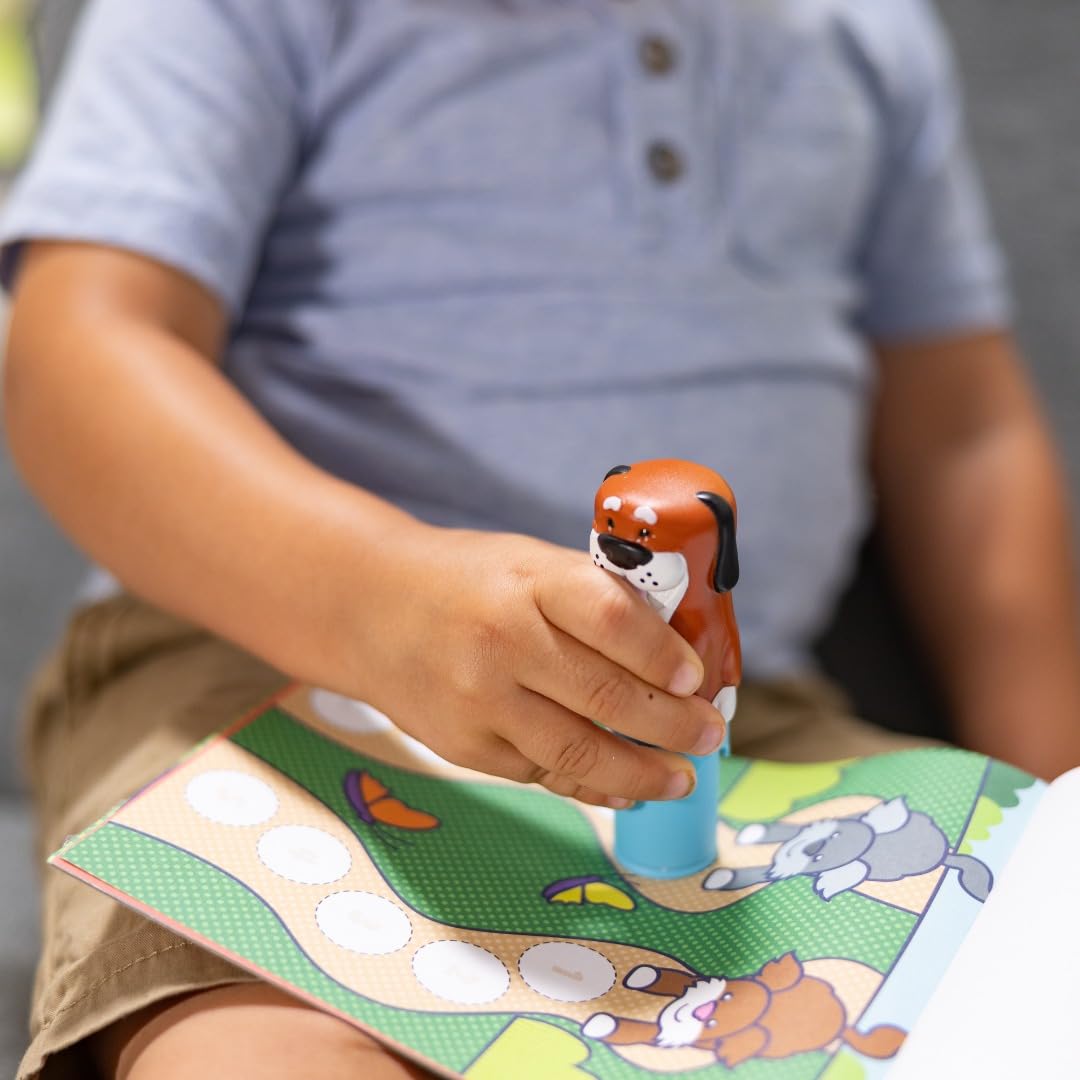 Melissa & Doug Sticker Wow!™ 24-Page Activity Pad and Sticker Stamper, 300 Stickers, Arts and Crafts Fidget Toy Collectible Character – Dog - for Kids Ages 3+ - FSC Certified
