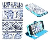 iPhone 5S Case,iPhone SE Case, Welity Cute Fashion Elephant Graphic Design PU Leather Magnetic Snap Flip Stand Wallet Case with Cash & Credit ID Card Slots for Apple iPhone 5S/SE/5G