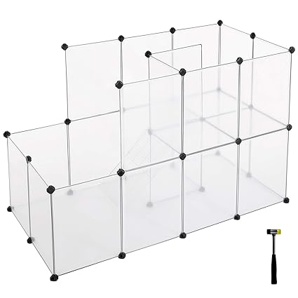 Songmics Recinto Per Criceti Con Rampa Gabbia Per Conigli Per Interno Recinzione Per Animali Con Scale Recinto Modulare Fai Da Te In Plastica Per