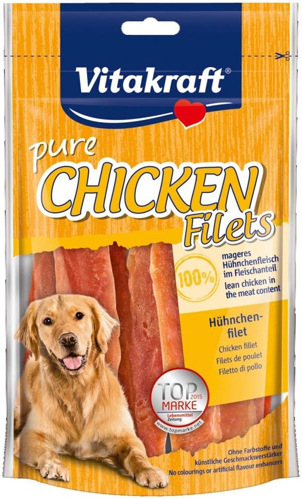 Vitakraft Meat Snack Chicken 80g, 80 g (Pack of 1)