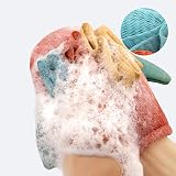 Omenluck Bath Gloves Mitt Exfoliating Rub Mud Strip Strong Children Deep Clean view 4