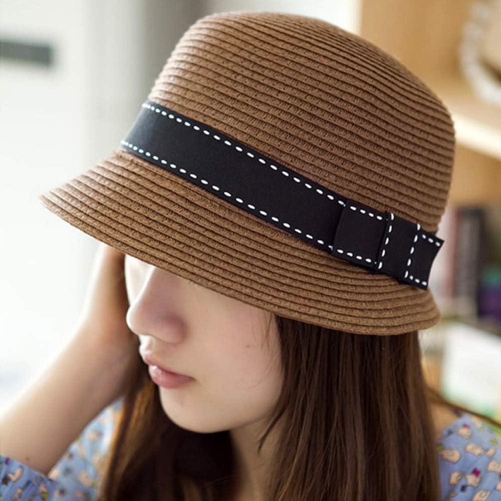 zhuzhuwen Bow Lady Short Sunglasses Sun Hat 2 adjustable