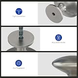 LONTAN 20 Pack Cabinet Knobs Satin Nickel Round 28mm 25.5mm Projection LS6050SNB view 3