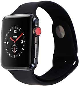 apple watch series 3 gps 42mm space grey aluminum case with black sport band