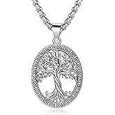 S925 Sterling Silver Tree of Life Necklace For Men Women Abalone/Turquoise/Vintage Retro Oxidation/ Famtima Hand/Round/Square/Teardrop/Rectangle/Oval Family Tree Pendant Necklaces Jewelry Gifts For Valentine's Day Christmas Mother's Day