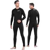 COPOZZ 1mm Wetsuit for Men Women, UPF50+ Full Body Rash Guard Dive Skins | Quick Dry Swimsuit, 4-Way Stretch, Chafe-Free Flatlock Seams, Easy On/Off Front Zip, Second-Skin Fit for Surfing, Snorkeling