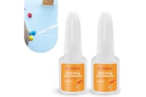 ZUAWAE Jewelry Glue for Elastic String, Clear Craft Glue Elastic String Kont Fixing Drip, Bracelet Glues Bracelet Supplies for Rhinestones Crafts, Clay Beads, Fabric, Jewelry Making Kit