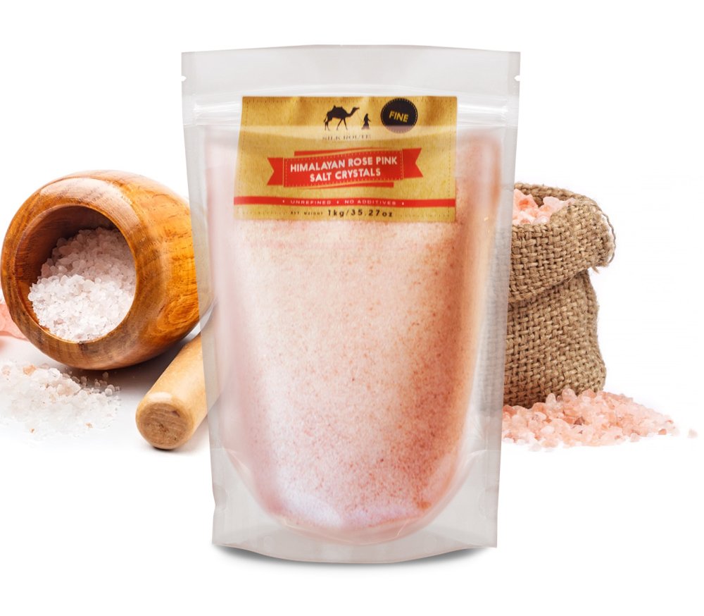 Silk Route Spice Company Fine Himalayan Rose Pink Salt Resealable Pouch 1.1lb: Beauty