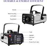UKing Fog Machine 1200W with 6 RGB LEDs Wireless Remote 1L 8m Spray view 4