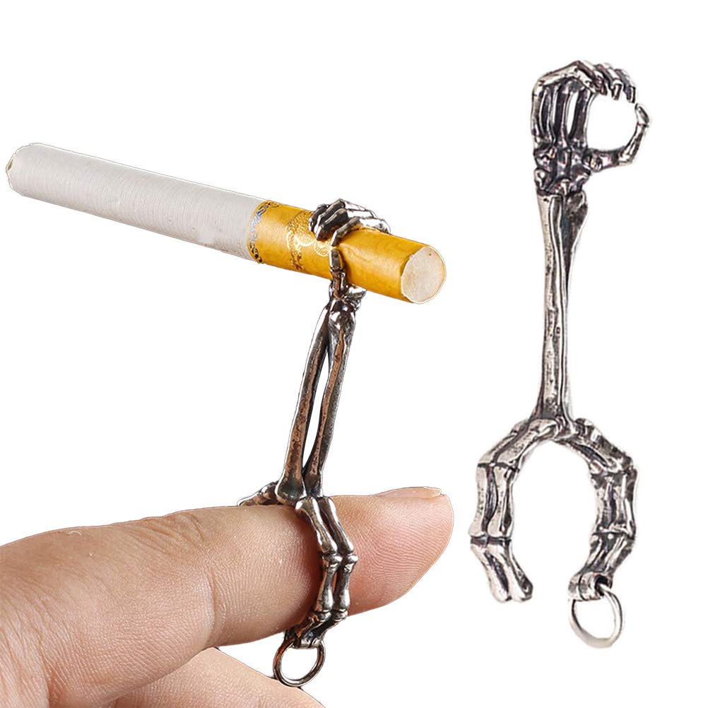 Yunobi Ring Cigarette Holder - Antique Finger Cigarette Holder Ring Metal Cigarette Holder Gift for Men and Women