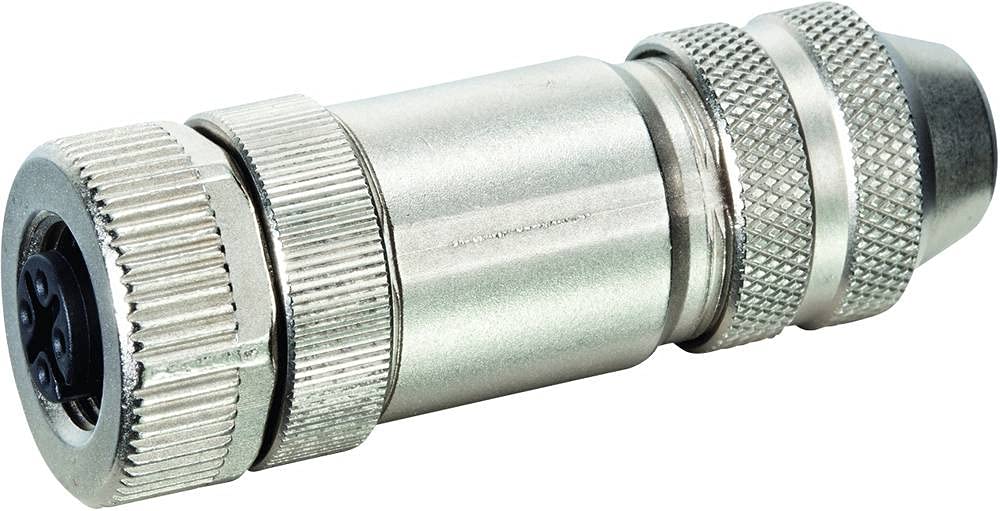 M12 socket ger. Shielded self-connectable screw terminal