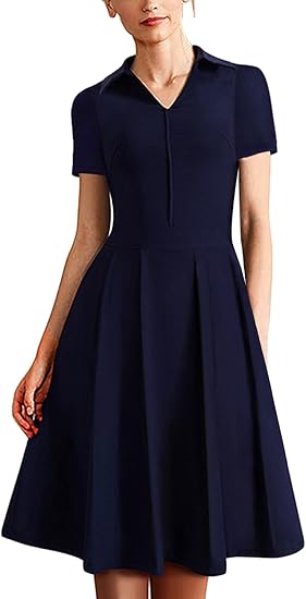 Amazon Co Jp フォーマル 結婚式 ワンピース レディース きれいめ ドレス フォーマルワンピース レディースワンピース お出掛け ネイビー 上品 シンプル ひざ丈 長袖 秋 服 ファッション小物