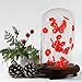 Impress Life Christmas Lights String, Floral Flower Poinsettia Silver Plated Wire 10 ft 50 LEDs with Remote for Covered Outdoor, Thanksgiving, Tent Wedding, Birthday Parties, DIY Home Decorations