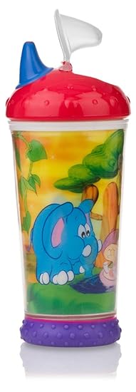 Nuby 330ml Insulated Magic Motion Cup with No-Spill TPE Drinking Spout (Colours and Designs May Vary)