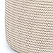OrganiHaus Extra Large Blanket Basket for Living Room 20x13, Natural Cotton Rope Laundry Basket, Sturdy Hamper for Toy Storage, Cushions & Pillows Storage Bin, Nursery Decor Hamper - White/Brown