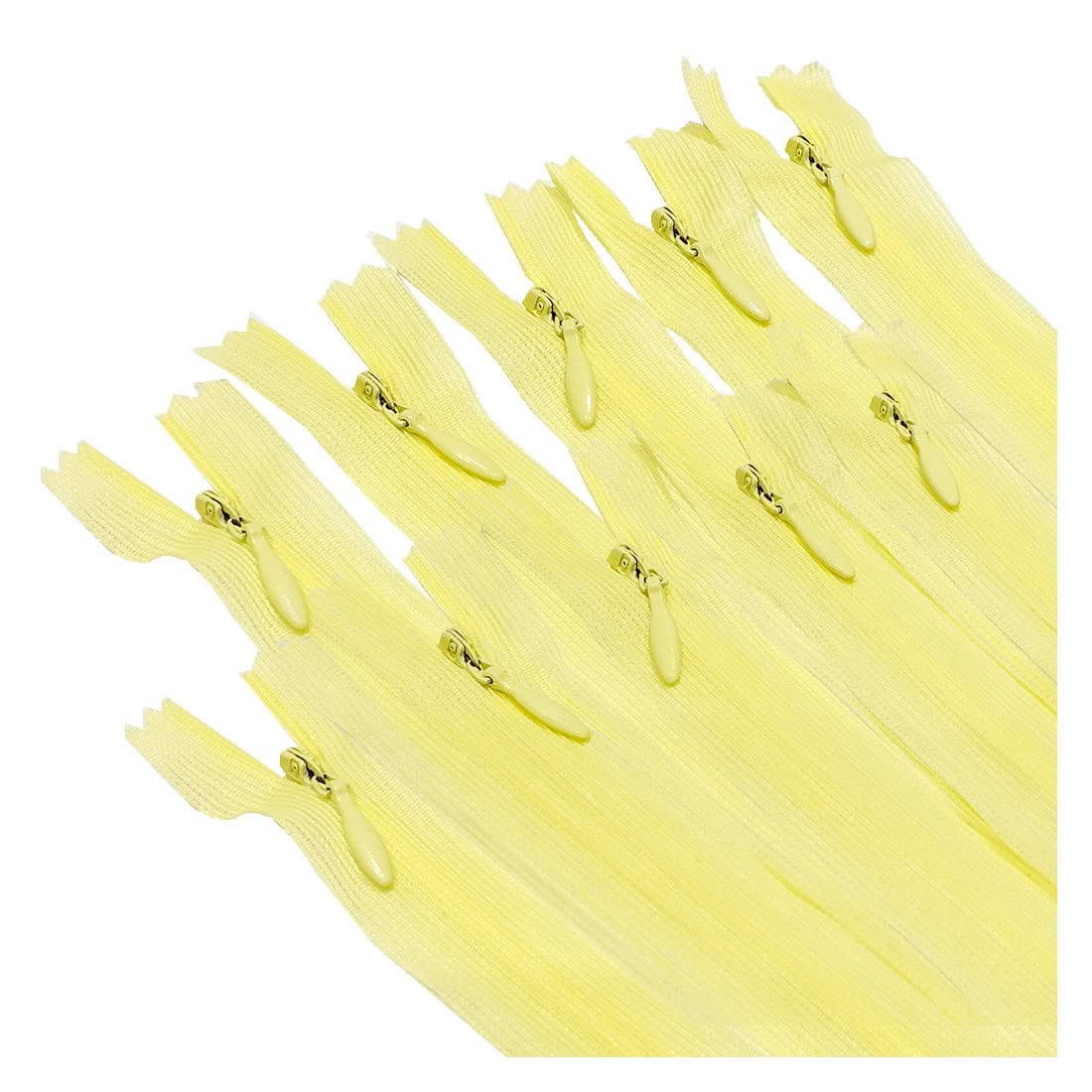 Pack of 10 Invisible Closed Zippers, Zippers in Many Sizes and Colors #3, Fine, Elegant and Discreet Zipper to Sew On Clothes, Dresses, Skirts, Sewing, (60cm, 109)