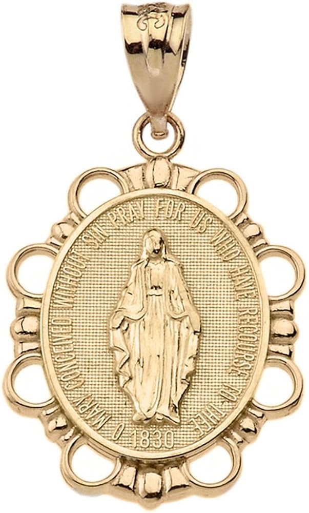 blessed mother mary necklace