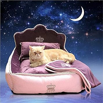 Yhwygg Chien Coussinluxe Noble Princesse Lit Pour Chien Lit Pour Chien Tapis De Chat Canape Maison De Chien Nid De Coussin Sommeil Chat Chenil Orange M M Purple Amazon Fr Animalerie
