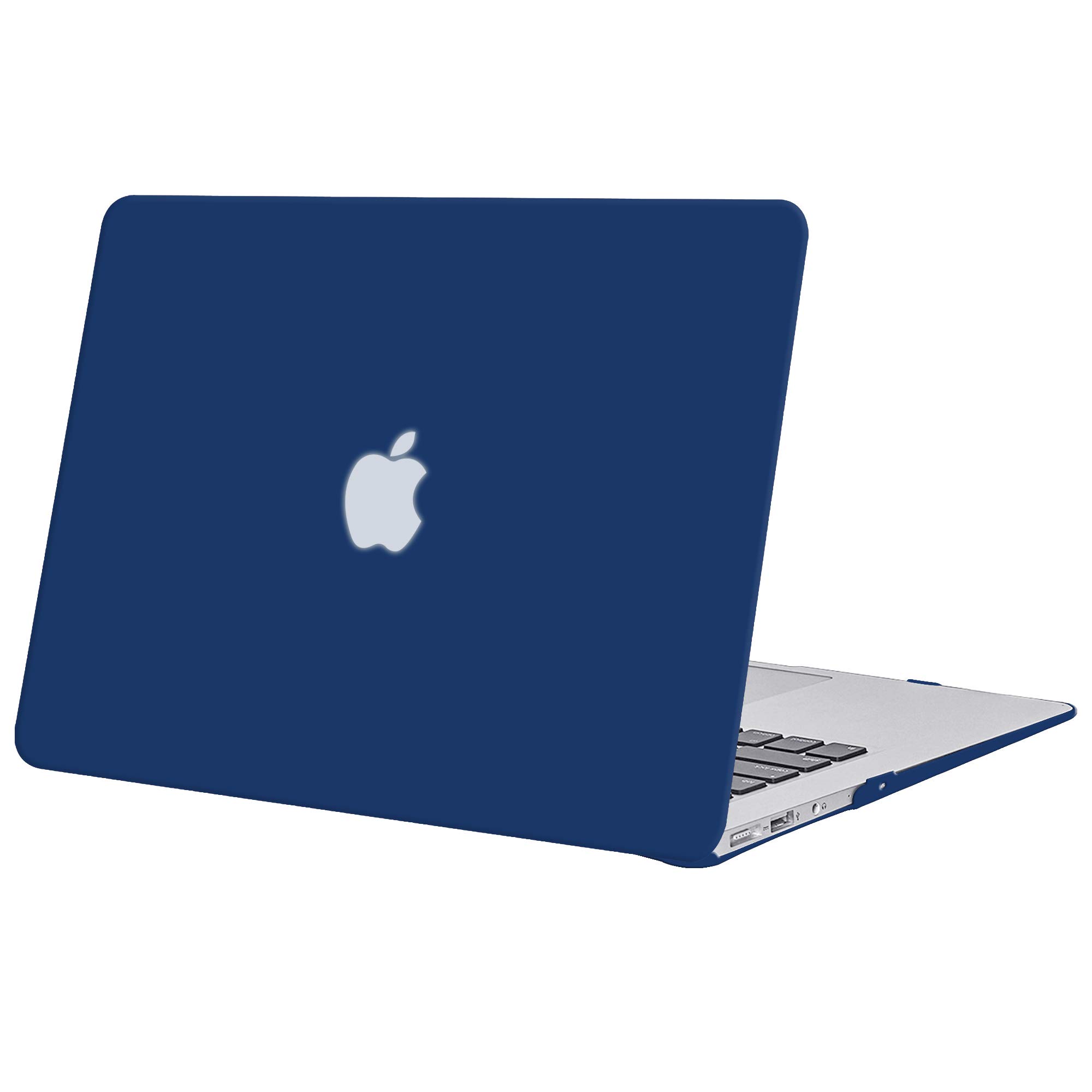TECOOL Case compatible with old MacBook Air 13 inch 2010-2017 (A1466 A1369), Plastic Snap On Hard Shell Cover, Navy Blue (Matte)