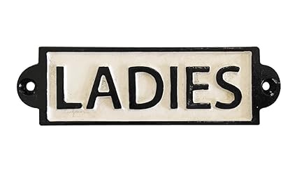 zeitzone Toilettenschild Ladies Türschild Gusseisen Vintage Nostalgie