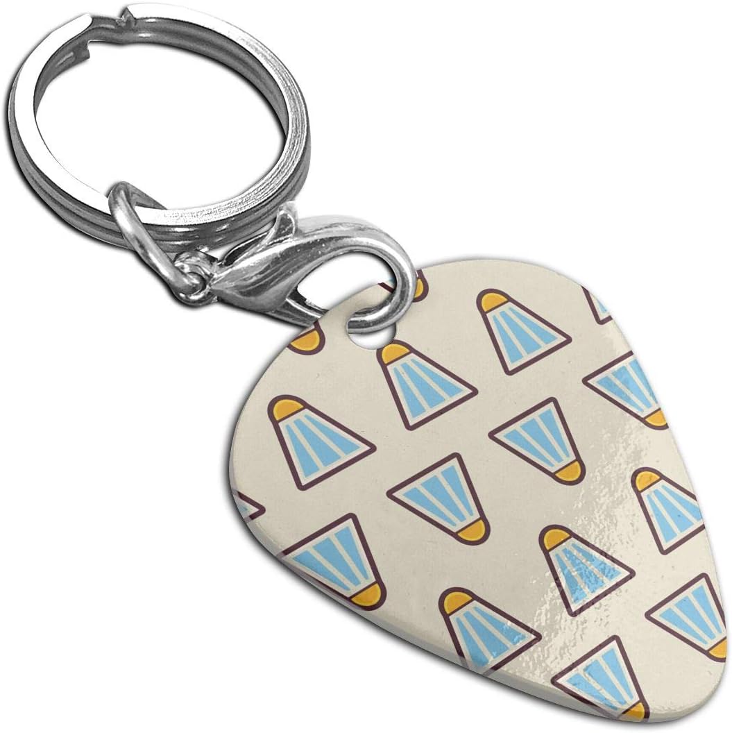 LRHUI Unique Guitar Pick Pendant Necklace Badminton Pet Card Keychain