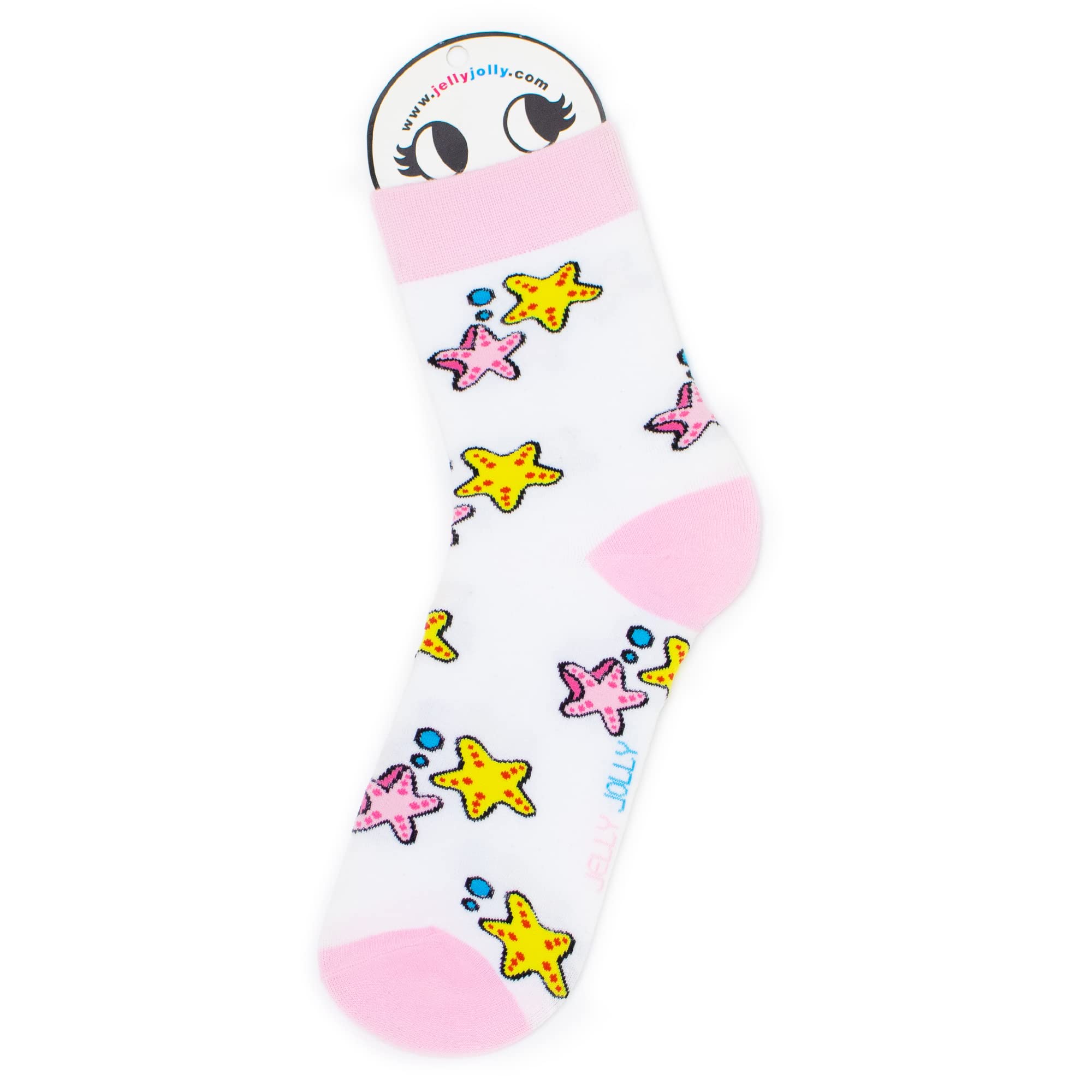Jelly Jolly Unisex Socks - Starfish Socks - Gift Socks - Sizes UK: 2 to 10 - EU: 35 to 43