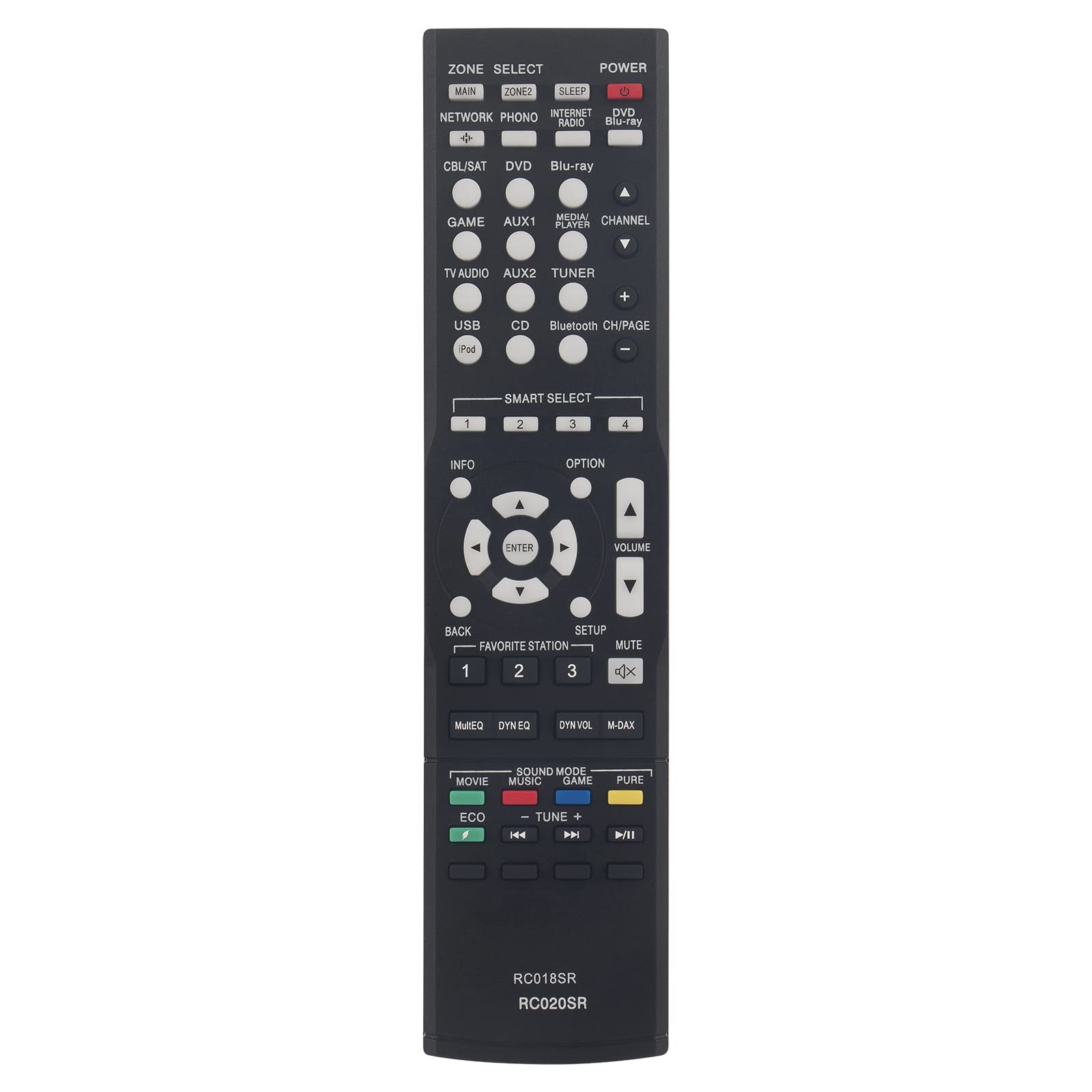 VINABTY New RC018SR 30701009800AM Remote Control Replacement RC020SR Replace Remote Control fit for MARANTZ AV Amplifier RC020SR NR1504 NR1505 NR1502 RC018SR 30701009800AM NR1403 Remote Controller
