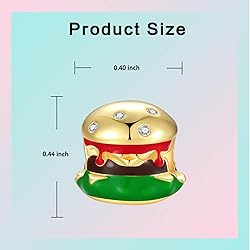 LUXILLA Hamburger Charm 925 Sterling Silver Charms