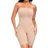 Werena Strapless Shapewear Bodysuit for Women Tummy Control Shapewear Full Body Shaper with Removable Straps